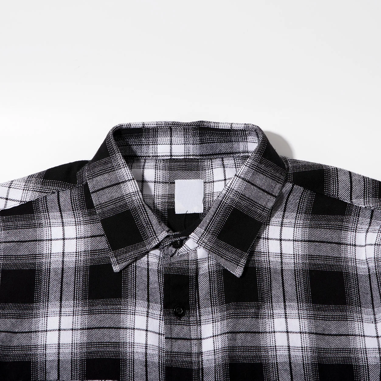 High Quality Autumn Casual Dark Plaid Pattern Flannel Nice Trending Full Long Sleeve 100% cotton Black Check Shirts For Mens