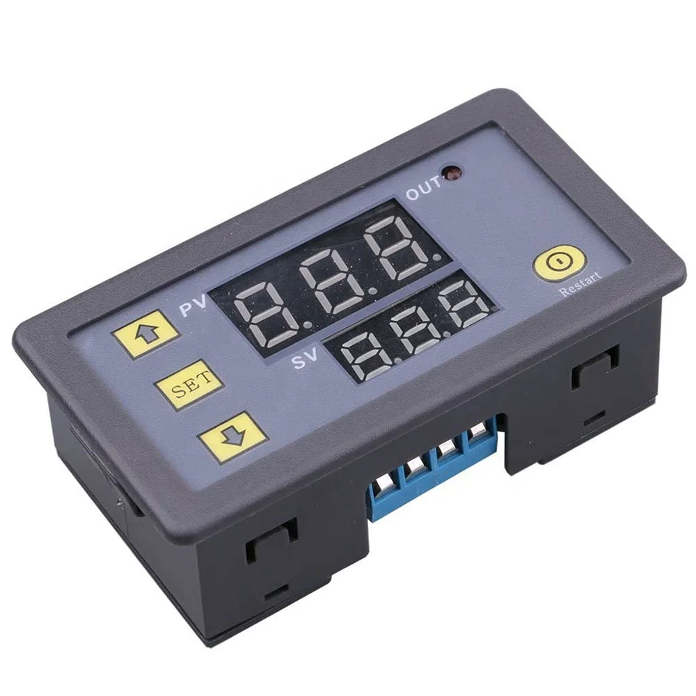 DC 12V Digital Timer Relay Module with Dual Time Display, Timing Relay Switch, Support Cycle of time