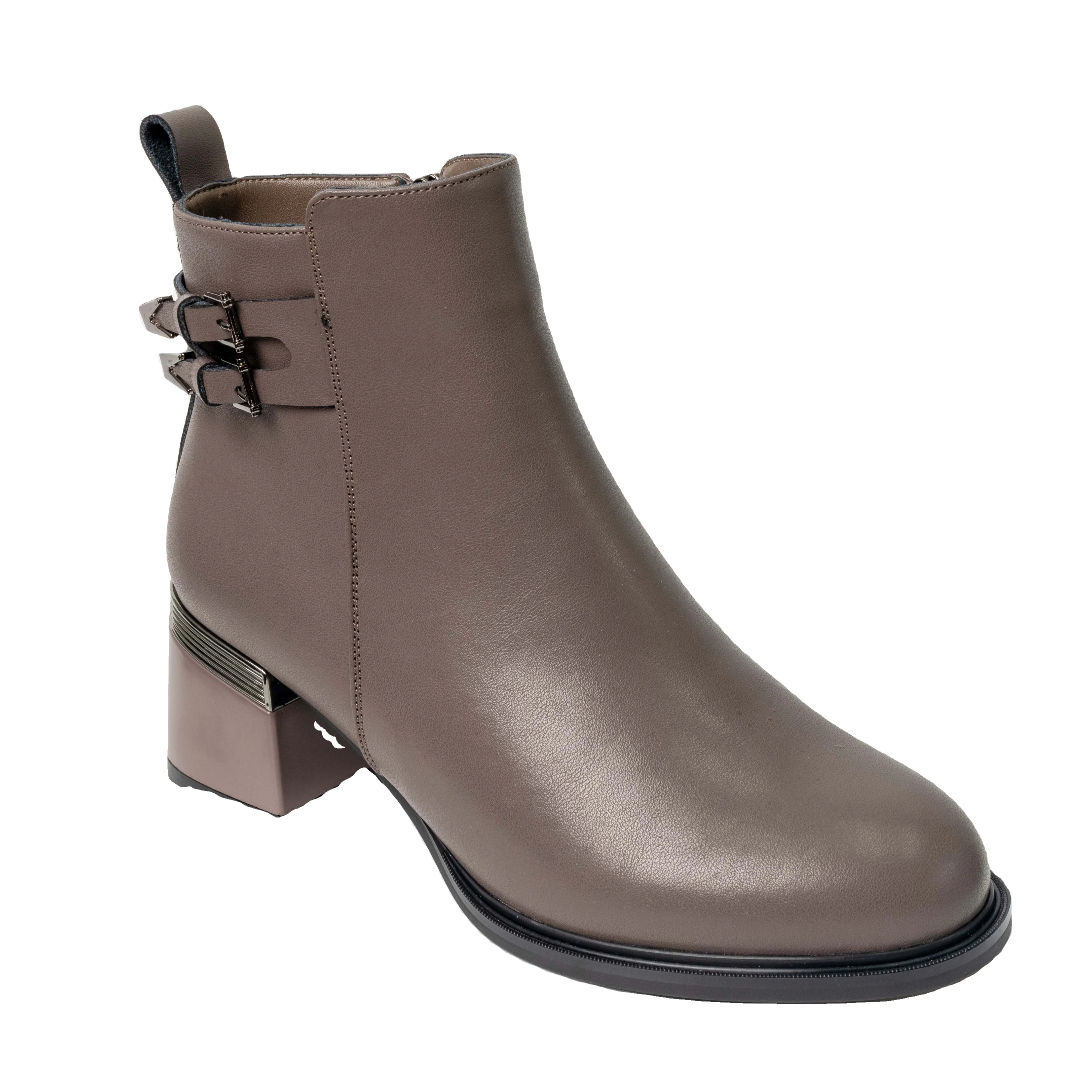 YZY wholesale OEM women purple grey high square heel Chelsea ankle boots