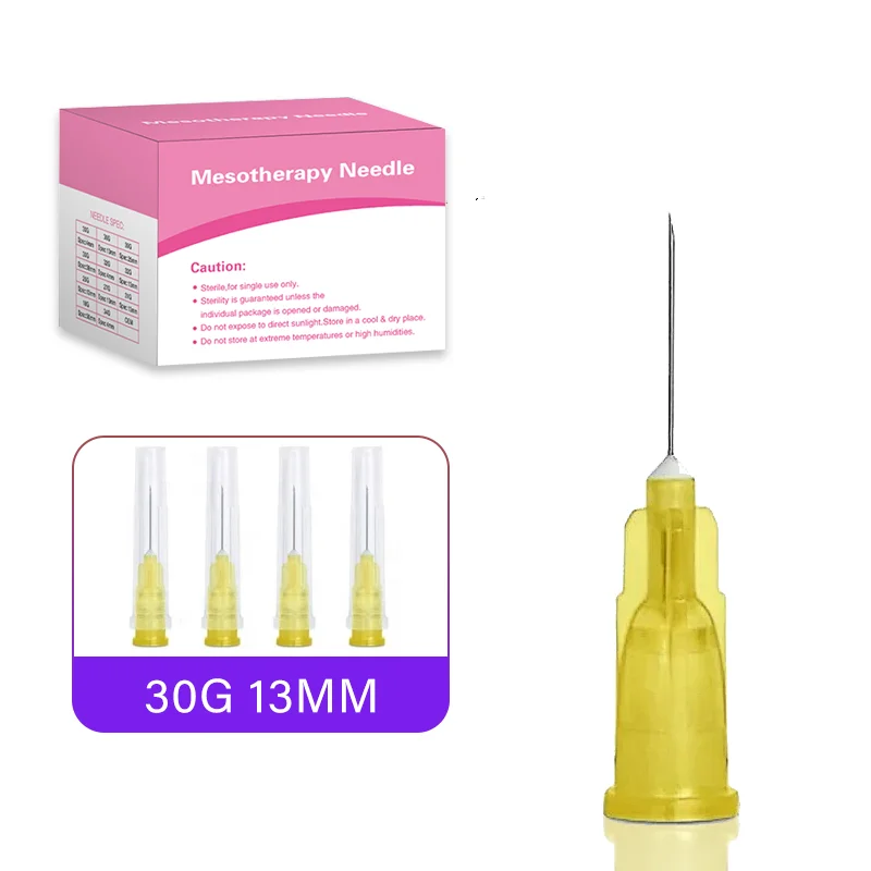 Less pain micro syringe needle 30G 13mm mesotherapy small sharp tip hypodermic needles for hyaluronic acid inject