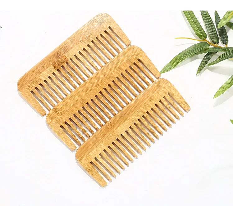 Bamboo Wide Toothed Comb Detangling Wood Comb Zero Waste Historical Hairdressing Eco Friendly Comb