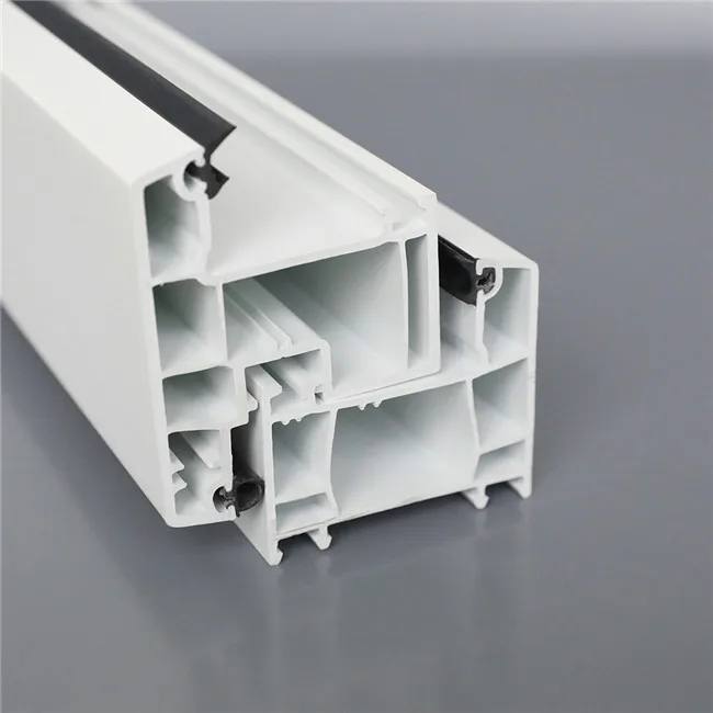 Factory Direct pvc plastic profile korea 65mm casement upvc profile for windows and doors pvc upvc window Profile with seal