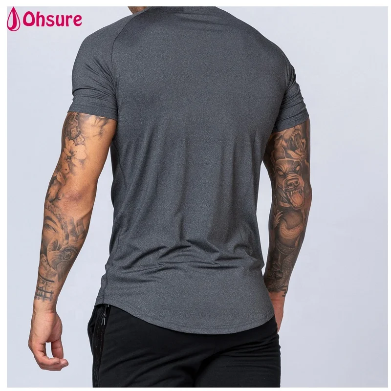 
Sport Wear Muscle Fit Tshirts Running Sport Shortsleeve T-shirt for Men Gym Fitness Tshirt Activewear 