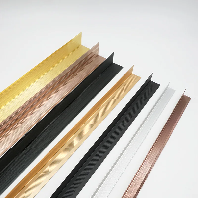 Factory Ready Stock Metal Aluminum Profile L Shaped Metal Trim for Wall Corner Edge Protection