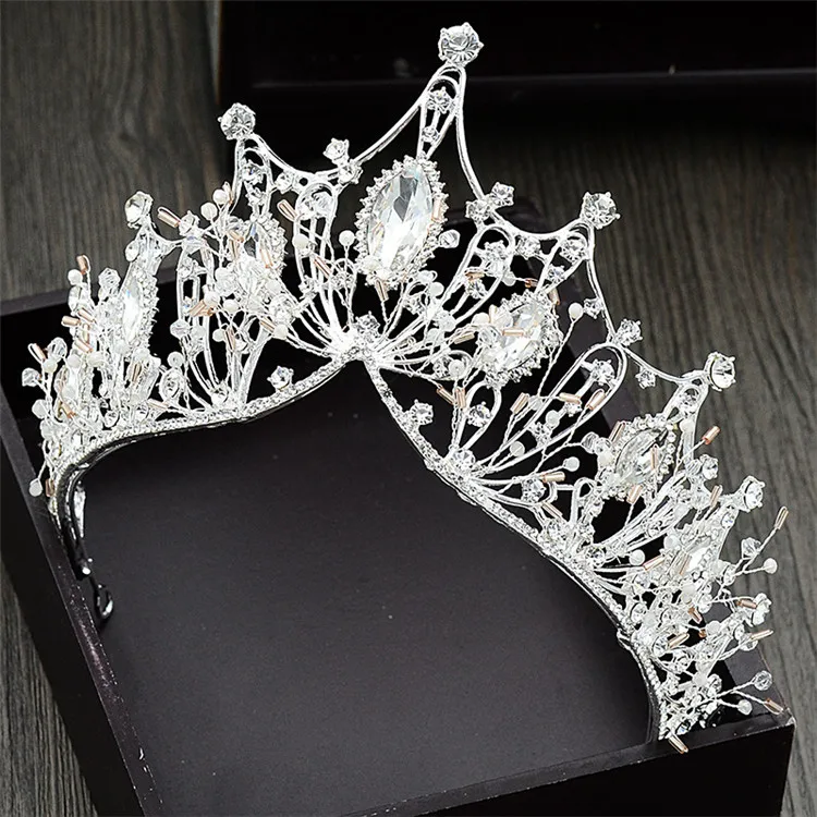 Fashion Tiara Crown Headband Wedding Bridal Hand Made Hair jewelry Tiaras and Crowns for Women Headdress