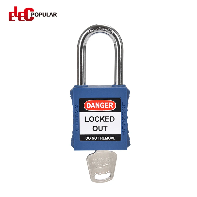Elecpopular 38mm Steel Shackle safety padlock with Keyed Alike and Master Keyed for Industrial lockout-tagout padlock