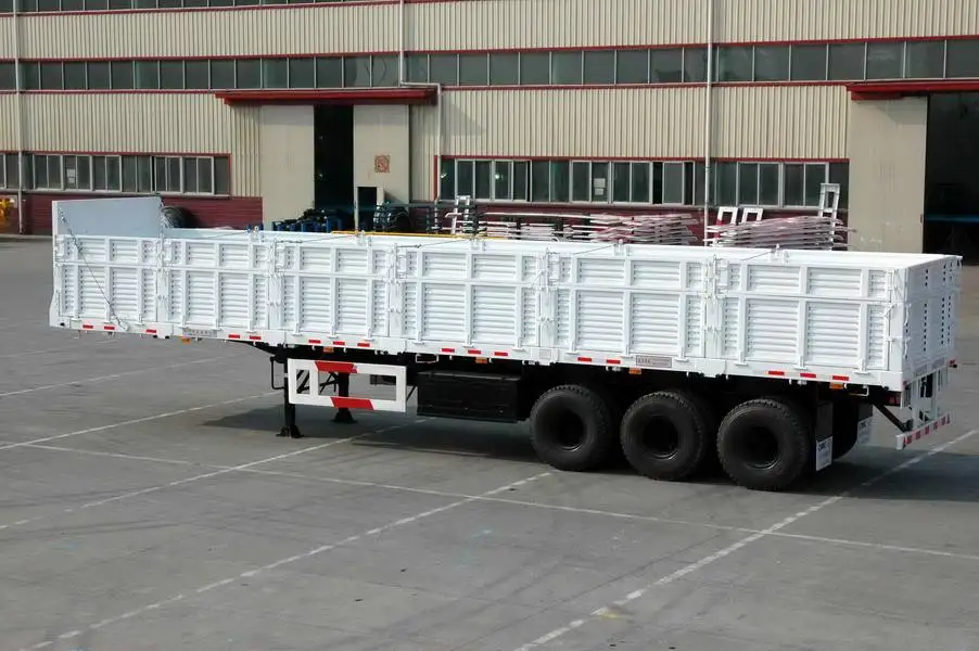 dry cargo three axle 40ft container 800mm side wall semi trailer Made in China