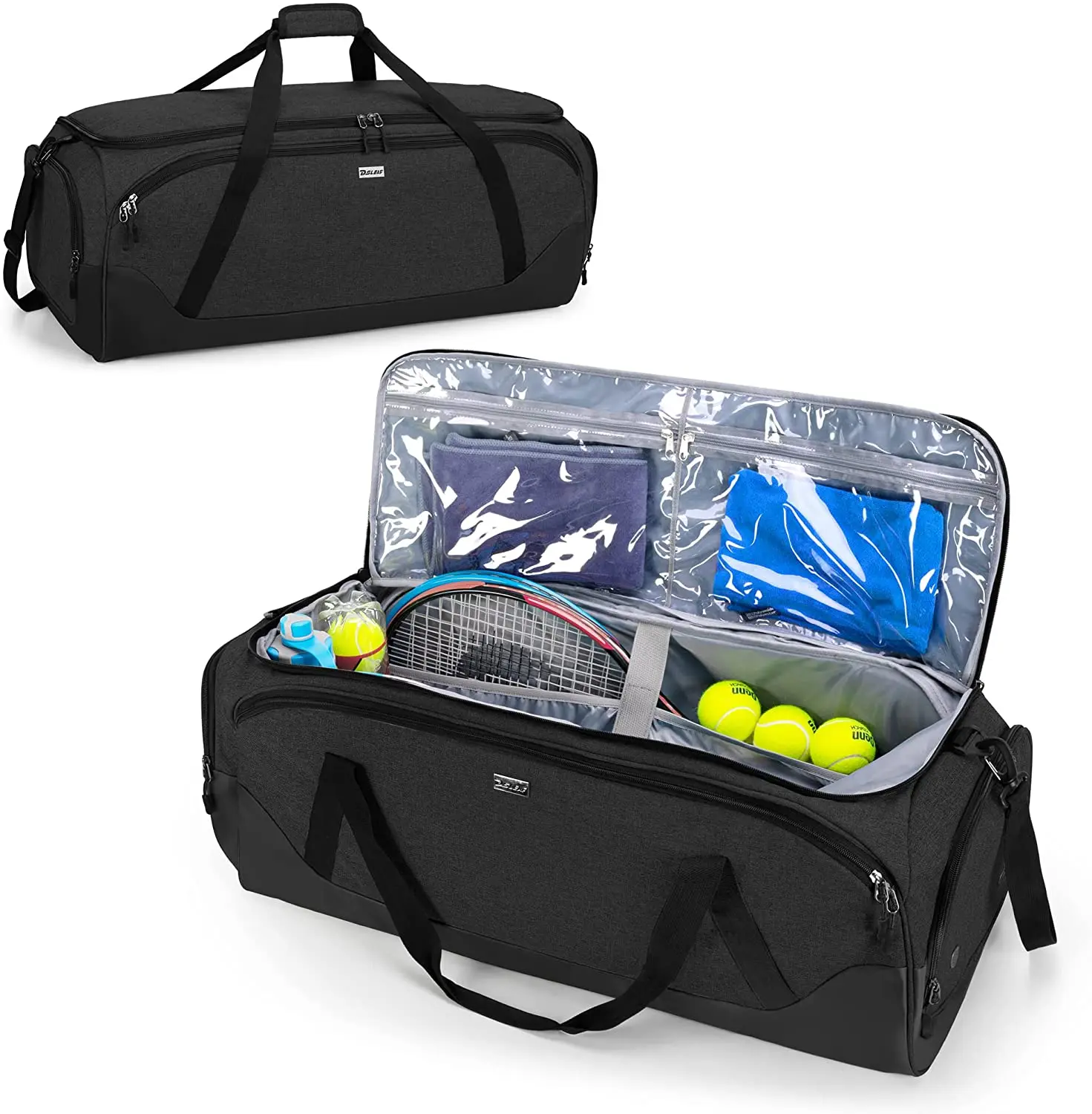 Tennis Racket Bag Holds  RacketsTennis Duffle Bag Tennis Racket Bags with Shoe Compartment Up to Mens 13 for Tennis/Pickleba