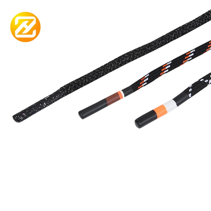 Factory Draw Cord Tip Metal Hoodie Rope Flat End Plastic Round String Garment Drawcord