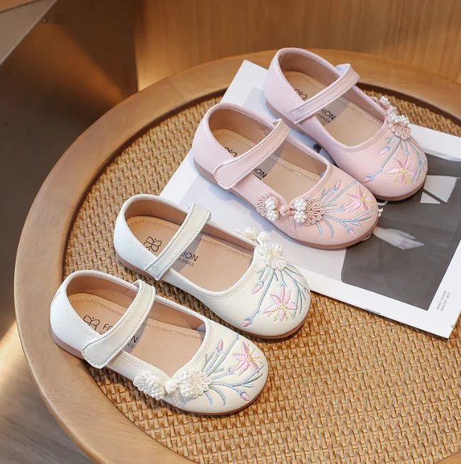 cy30397a Wholesale Beautiful Girls Party Shoes Fancy Baby Girls Performance Shoes PU Kids School Shoes