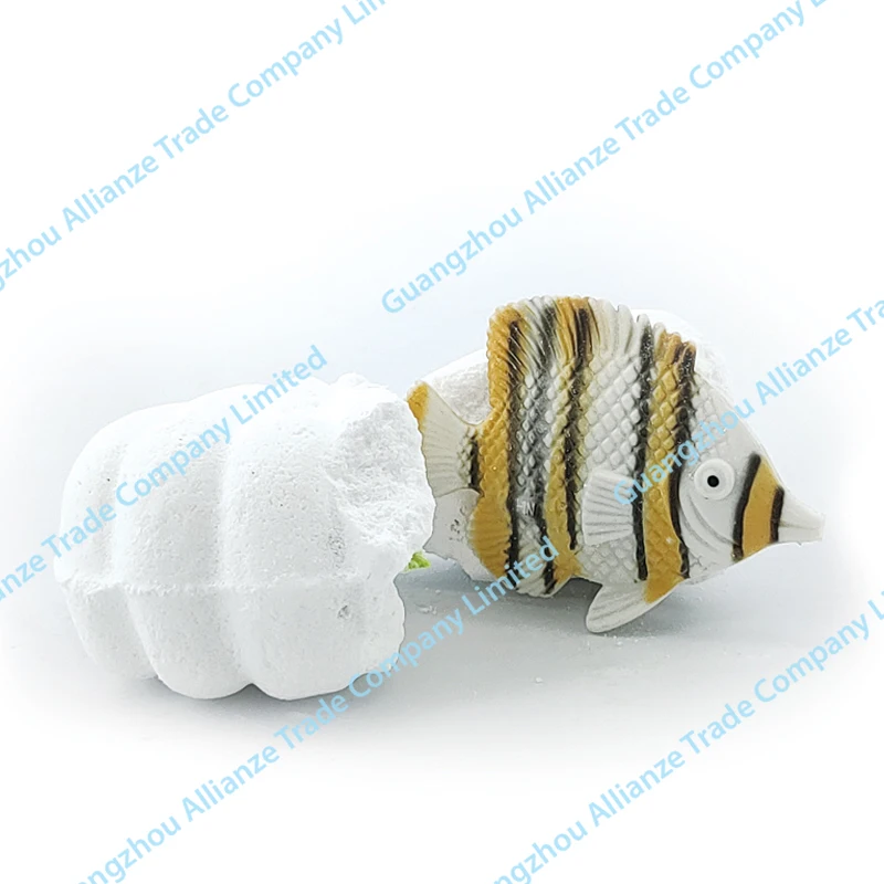12 Kinds of Classic Funny PVC Marine Fish Toys Shape Style for Unisex Educational Tool Soaked in Water to Melt Wrapped in Shells