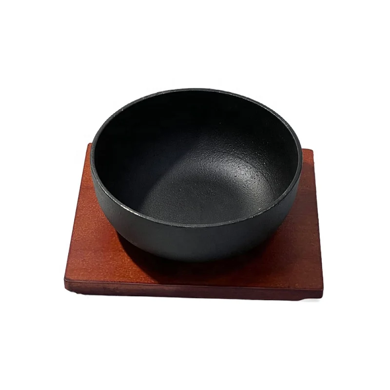 Cast Iron Korean Bibimbap Bowl Dolsot Sizzling Hot Pot Food Salad Japanese Miso Soup Bowls Noodle Ramen Bowls for Rice Serving