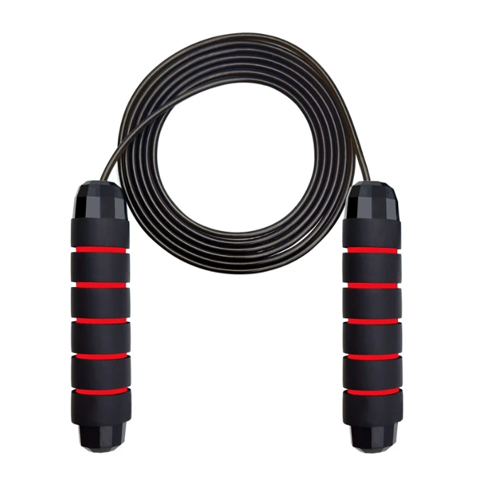 Bearing Speed Heavy  Foam Handles Steel Wire Jump Rope For Speed Aerobic Exercise
