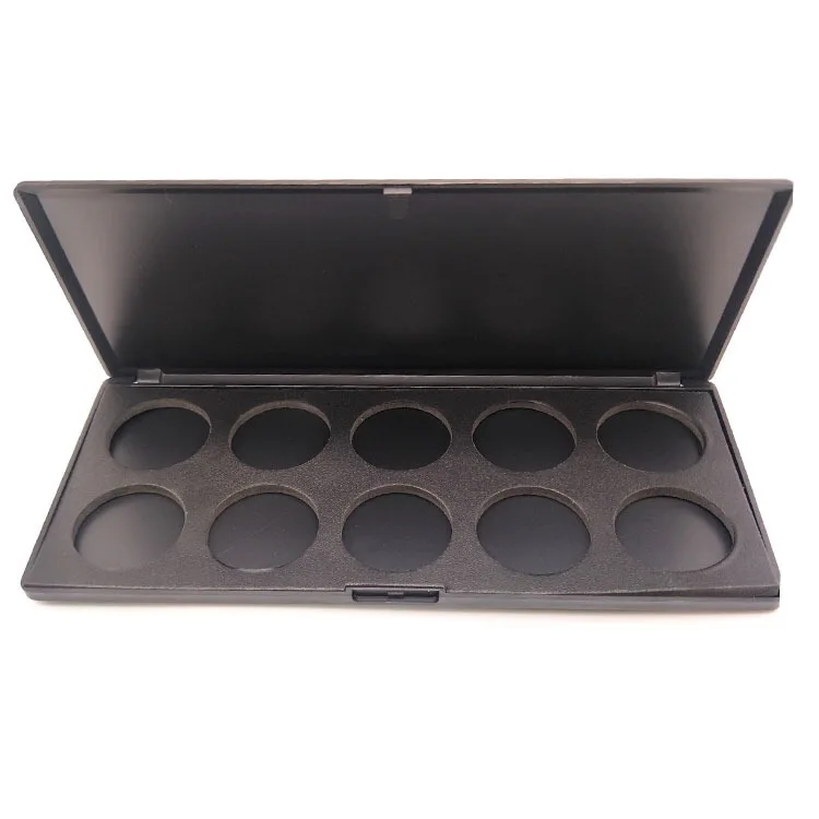 DIY eyeshadow palette custom acrylic empty magnetic eyeshadow palette  packaging 10 holes empty eyeshadow palette case