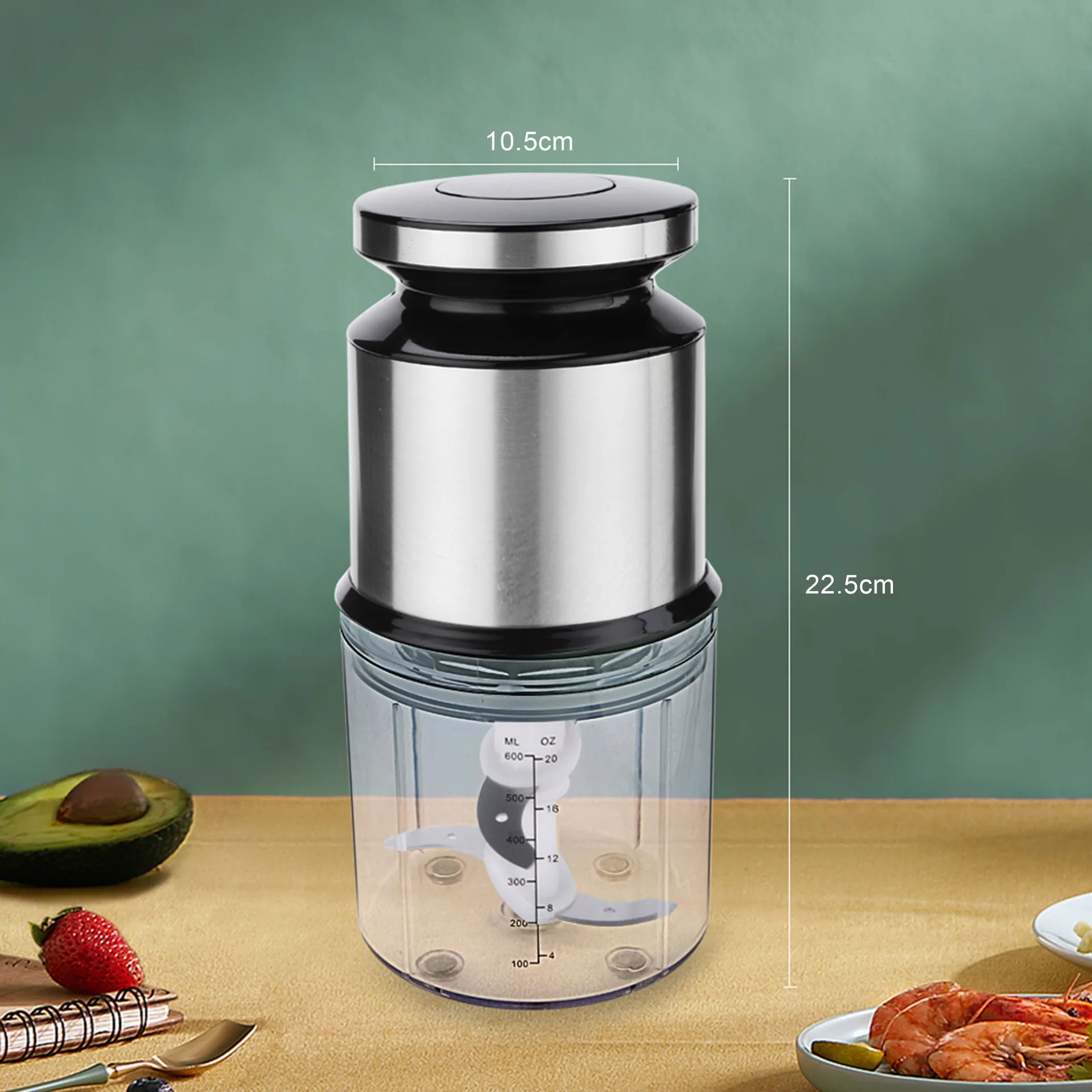 Hebei Manufacturers Kitchen Home Vegetable Meat Chopper Food Processor Stainless Steel 2l 3l 5l Mincer Electric Meat Grinders