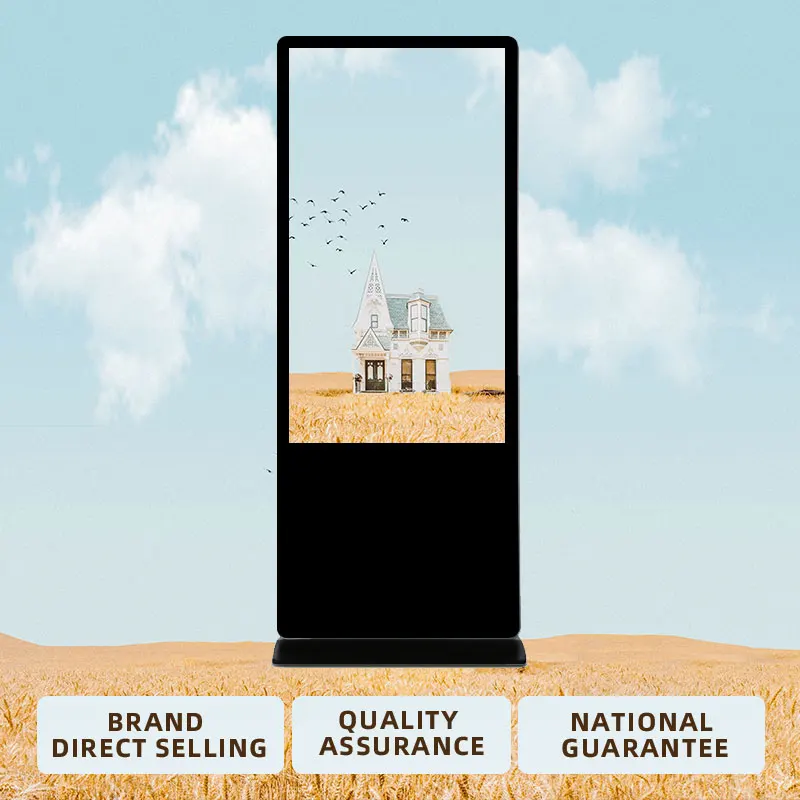 55 Inch Floor Stand Display Digital Signage,Totem, Kiosk Lcd Advertising Touch Screens Network Media Player With Wifi