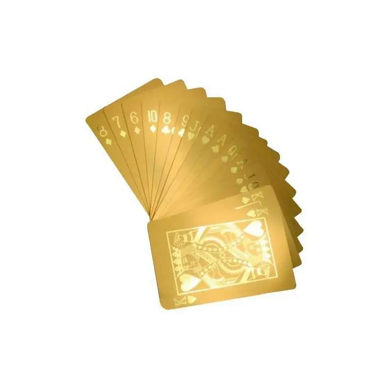 Custom Printing Part Board Game Waterproof Plastic Pvc Black Gold Playing Cards Durable Poker Card for Fun