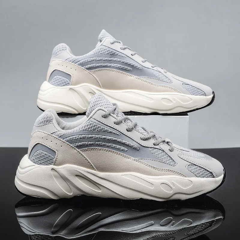  2021 модная трендовая Мужская обувь большого размера yeezy 700 повседневная дышащая сетчатая спортивная для
