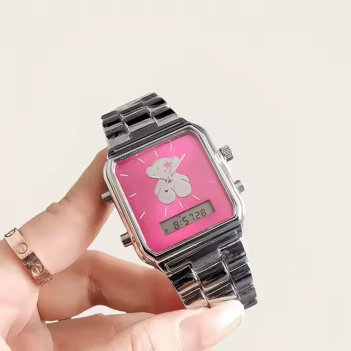 Sports Digital Quartz Dual Display Watches Waterproof Teenage Electronic Watch Top Brand Cartoon Girls Watches
