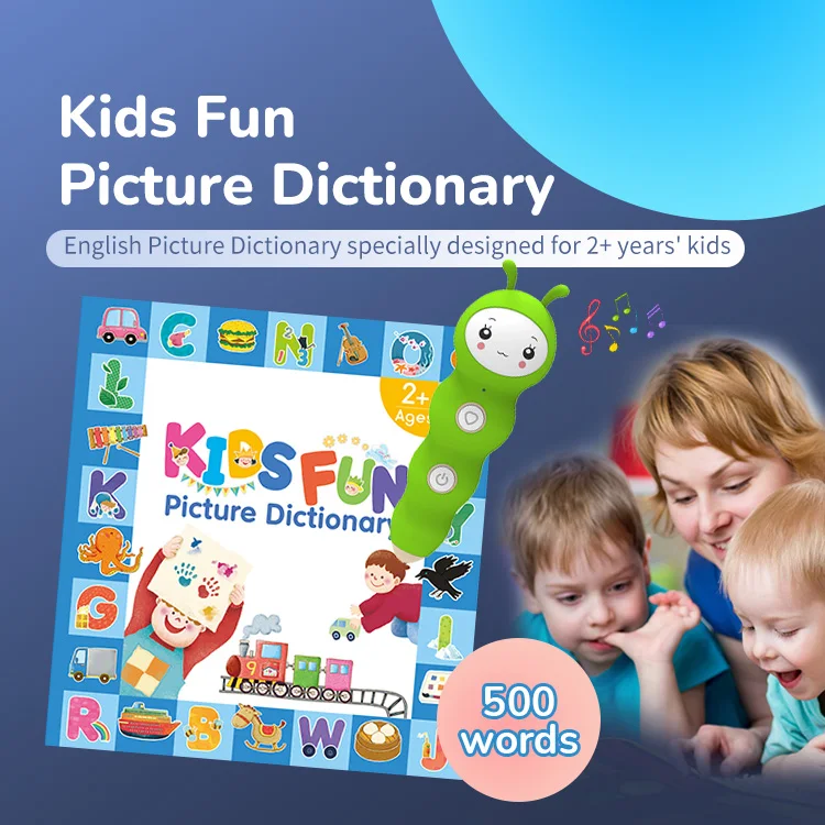 Interactive English Learning 500 Vocabulary Picture Dictionary Talking Pen Audio Books