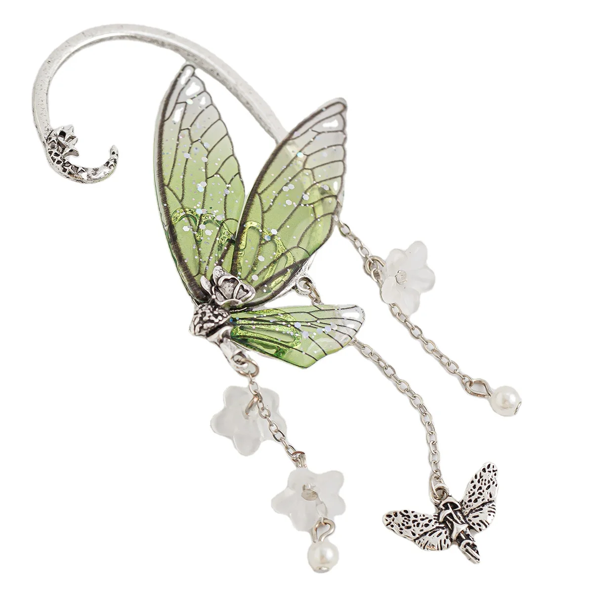 Серьги-гвоздики в форме бабочки