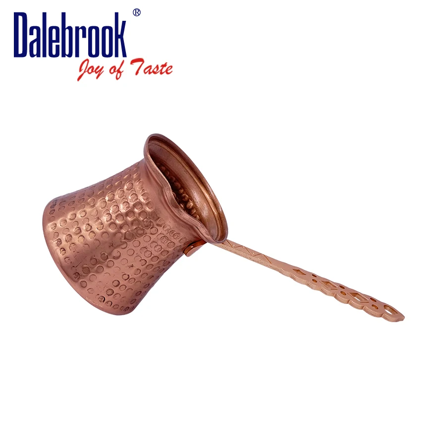 
Dalebrook Turkish Arabic Greek Cezve Ibrik Brass Copper Coffee Pot Coffee Mug Warmer Milk Pot Cup with Lid for Cookware Set 