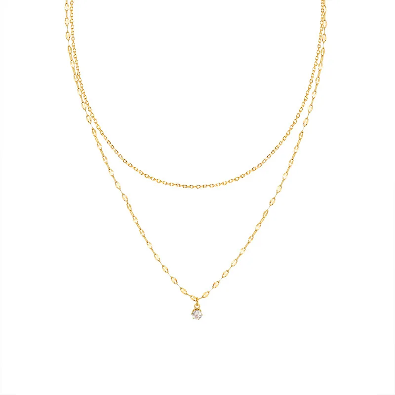 2022 Real U Fashion 18K Gold Plated fashion jewelry necklaces Necklace for Women Tennis Jewelry Accessories for Teenagers