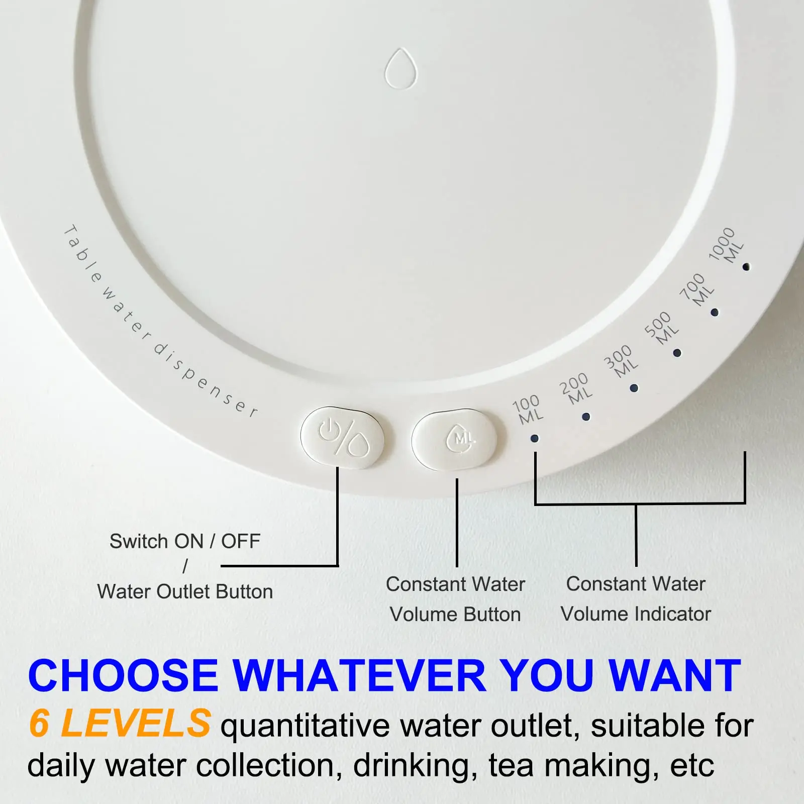 Intelligent Desktop Smart Table Water Pump Barrel Mounted Water Dispenser Removable Automatic Absorber Outdoor