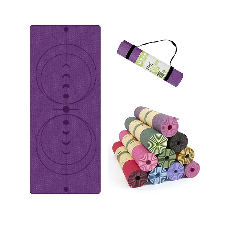 Miska wholesale TPE Yoga mats custom logo eco friendly Non slip custom design high quality gym fitness mattes kid TPE yoga matt