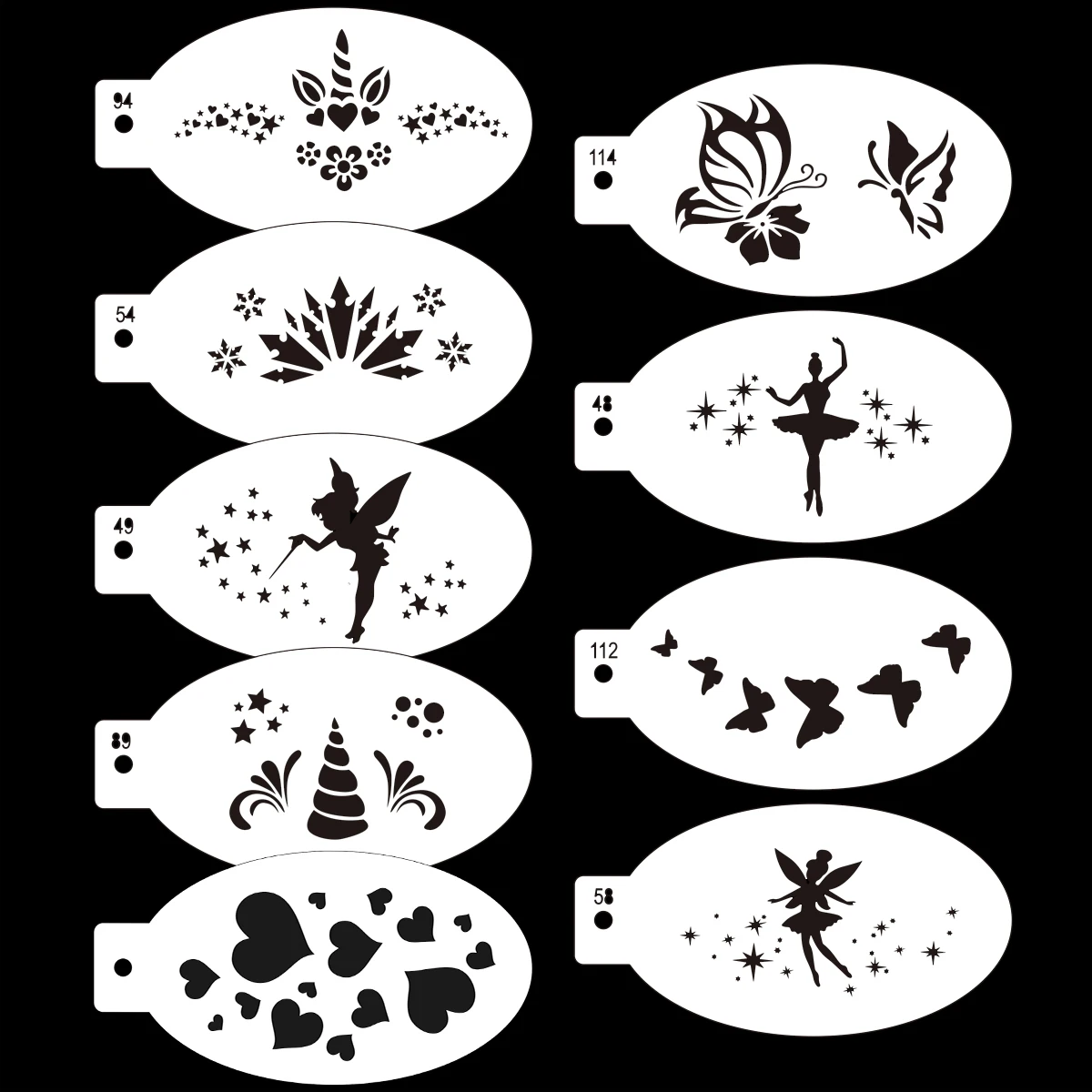 Tattoo Stencil Templates PET Face Paint Stencils Custom Stencil Sheets