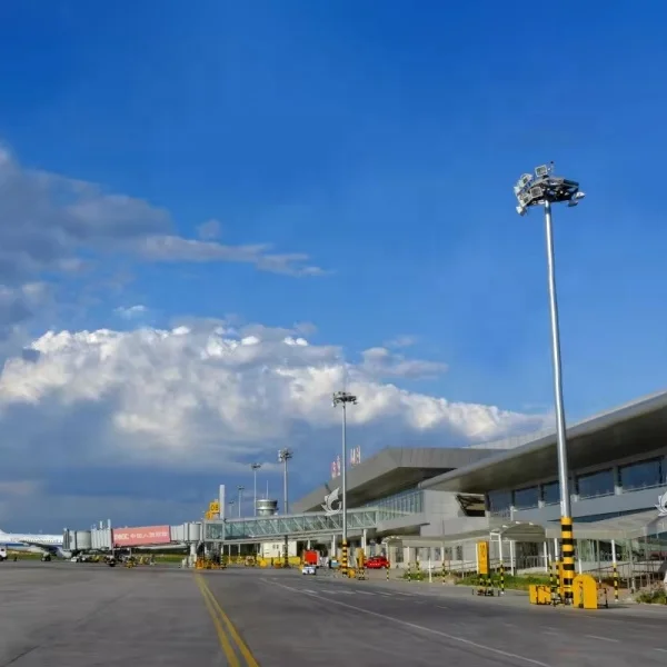 high mast lighting pole 10m 16m 18m 30meters high mast pole light for airport sports stadiums