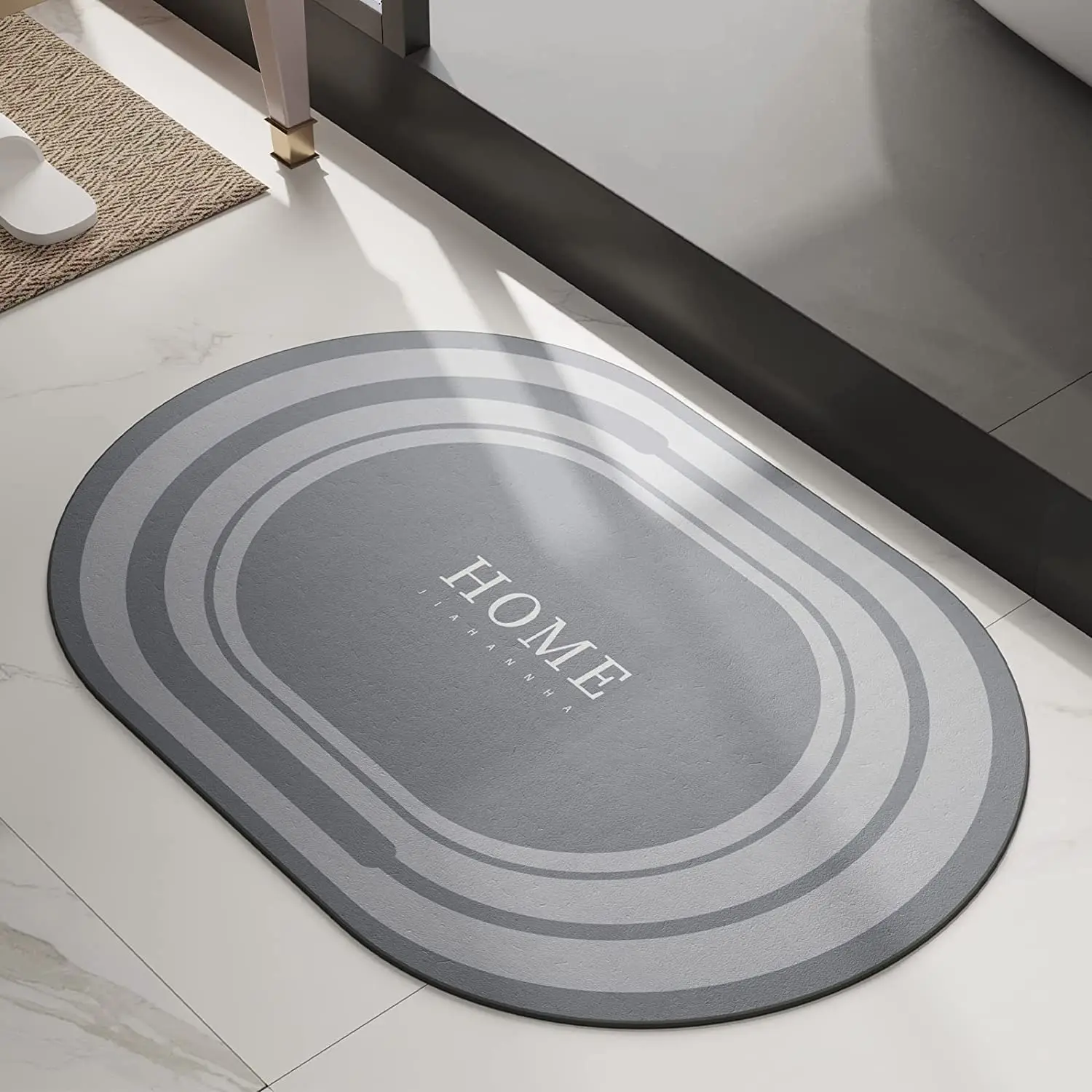 Cheap Bathroom Products New Design Thin Rubber Non Slip Soft Bathroom Super Absorbent Mat Bathmat Quick Dry Bath Rugs Mats