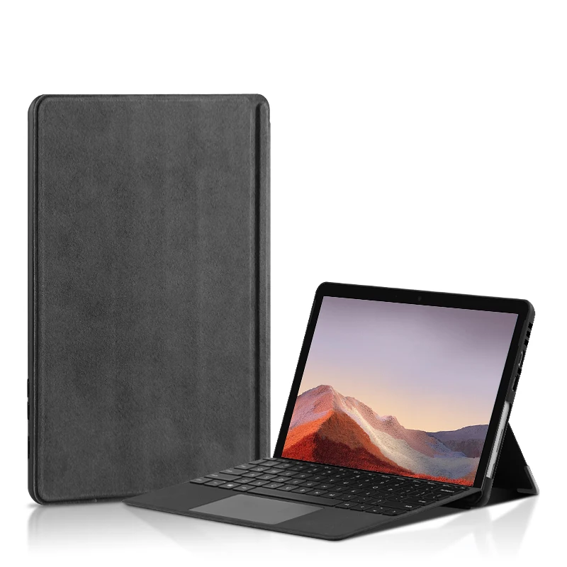 Lightweight Multi Angle Adjustment Super Slim Flip Tablet Case Cover For Microsoft Surface Pro 7 12.3 Inch