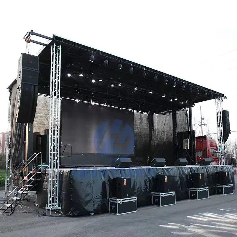 Mobile Led Stage Semi Trailer Outdoor Truck Mobile Roadshow Advertising Led Screen Trailer