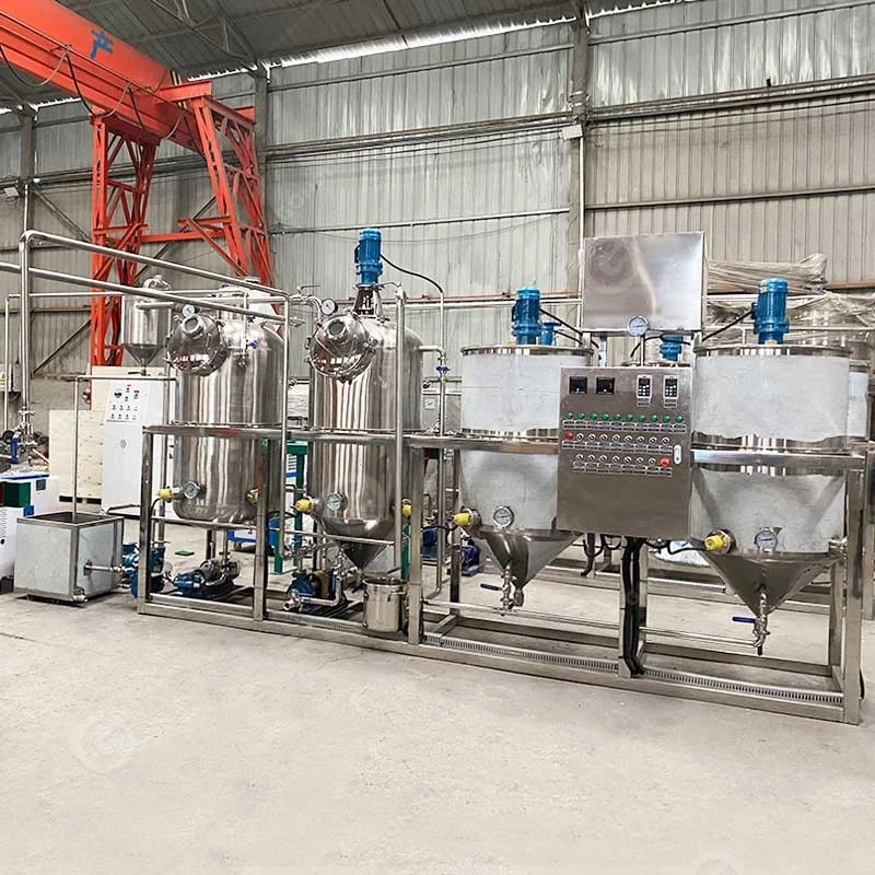 Palm Nut Cooking Furnace Corn Small Groundnut Oil Refining Deodorizer Equipment Machine Price