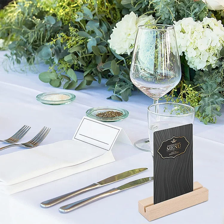 wood place card Table Number Stand Holders wood sign holder for Wedding Party Table Decoration