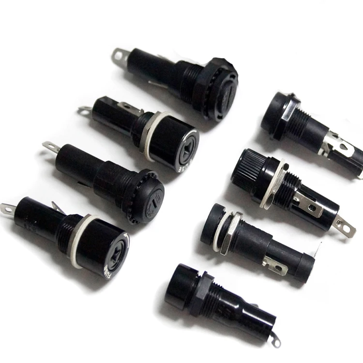 10x38mm 5x20mm 6x30mm Electrical Panel Mounted Glass Fuse Holder cyllindrical fuse holder For Radio Auto Stereo AC