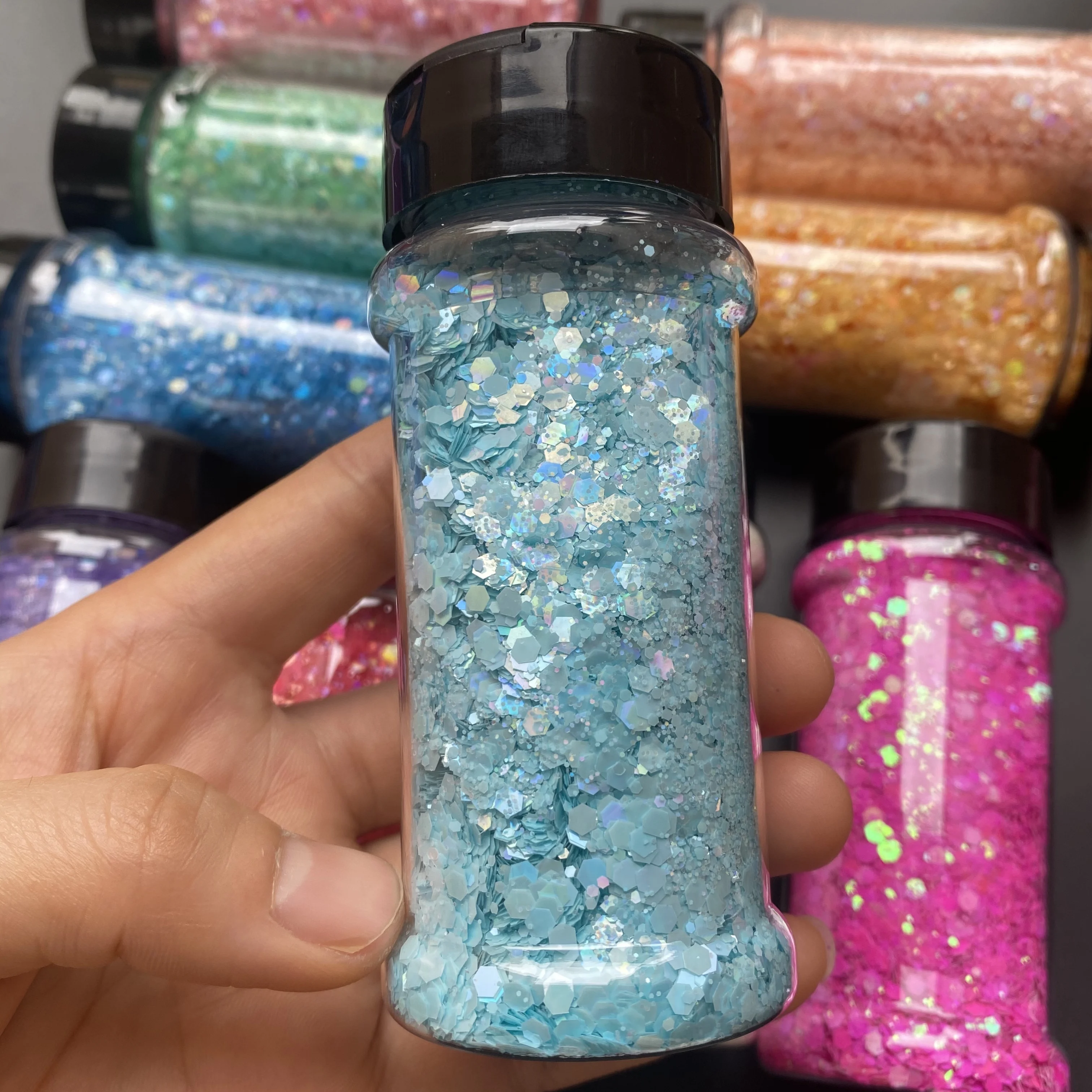 Wholesale Price 2oz Shaker Loose Chunky Glitter Bulk for Nails Crafts Resin