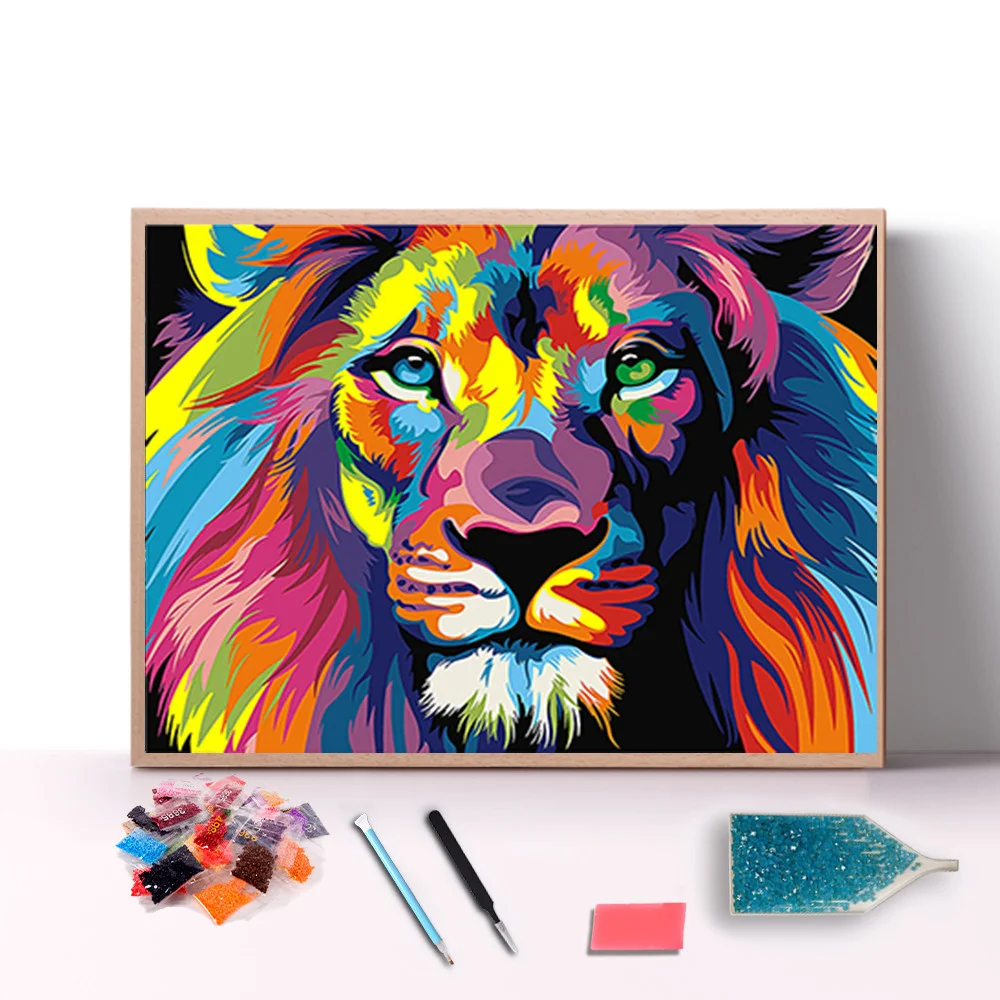 M-A-88 5d diamond painting lion animal diamond mosaic embroidery kit complete DIY boy room decoration picture