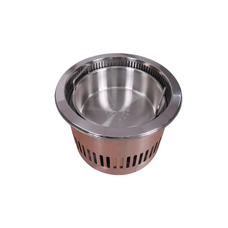 Restaurant Commercial Mini Hot Pot Table Dining Solid Wood Hotpot Table