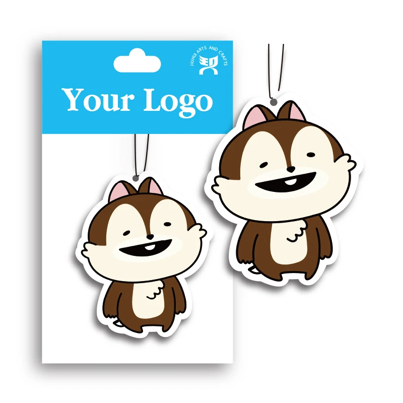 Custom luxury hanging scent air freshener with custom logo shape