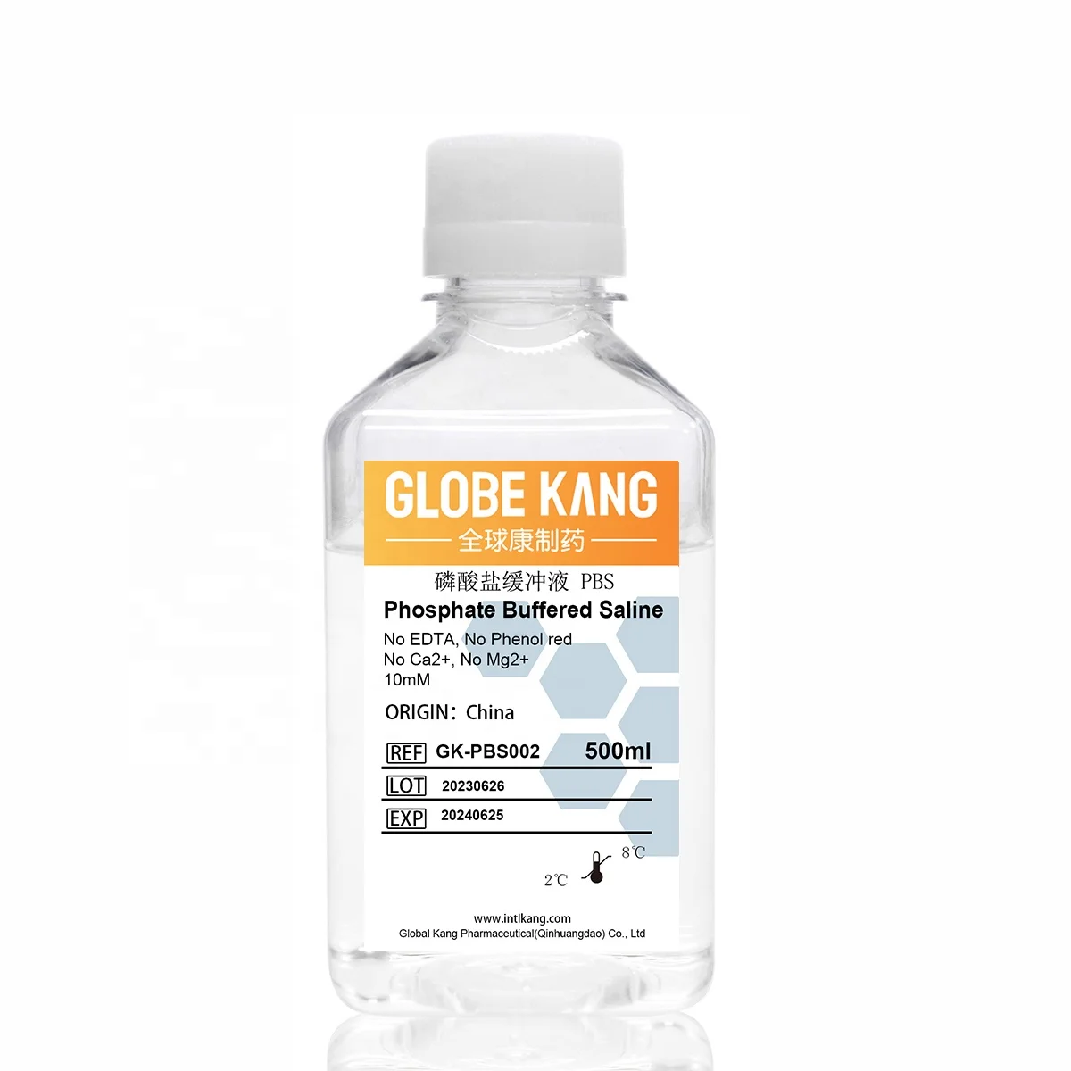 10x PBS concentrated Phosphate Buffered Saline solution for microbiology culture media