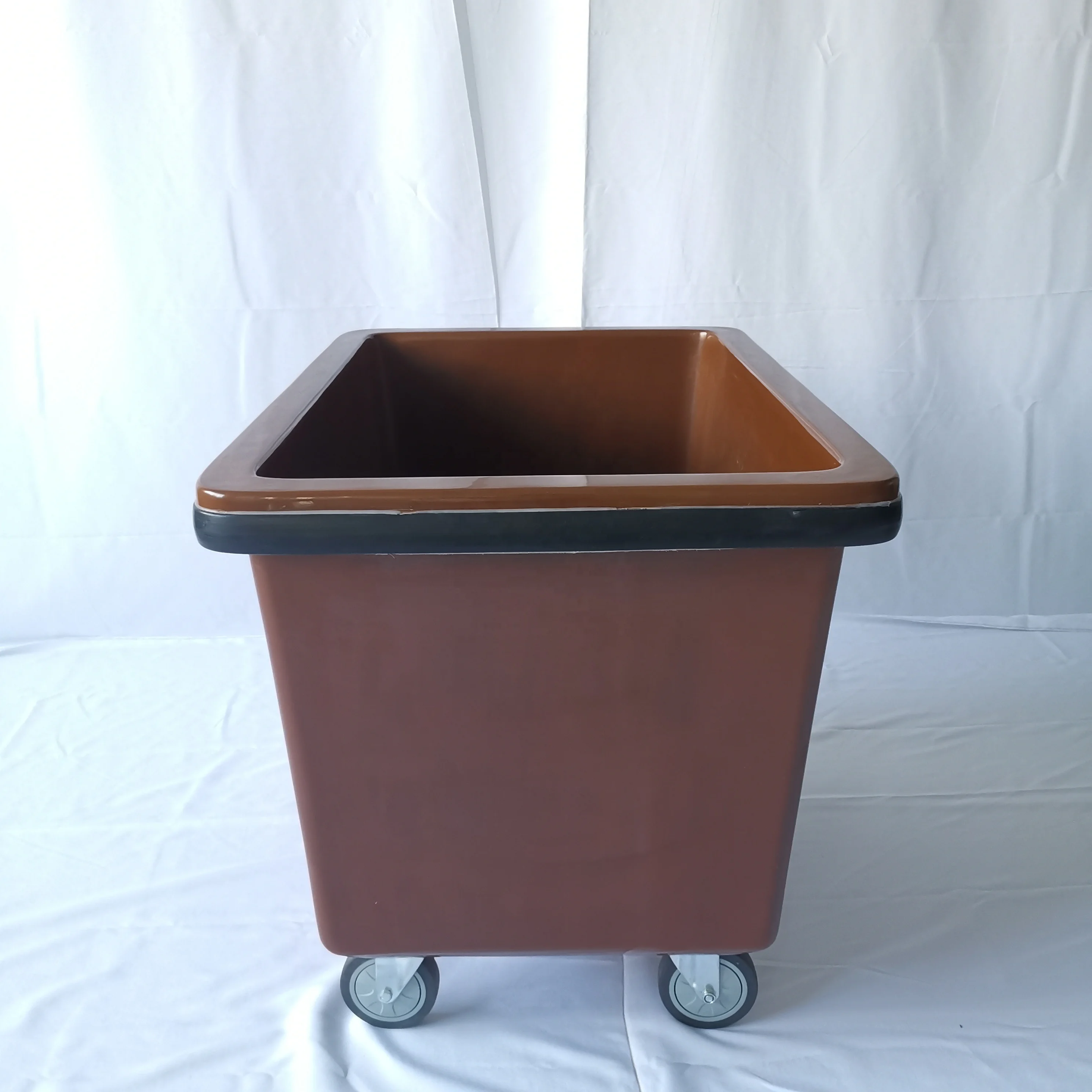 
High Quality Professional Strong Poly FRP Laundry Cart Trolley Hotel For Housekeeping 