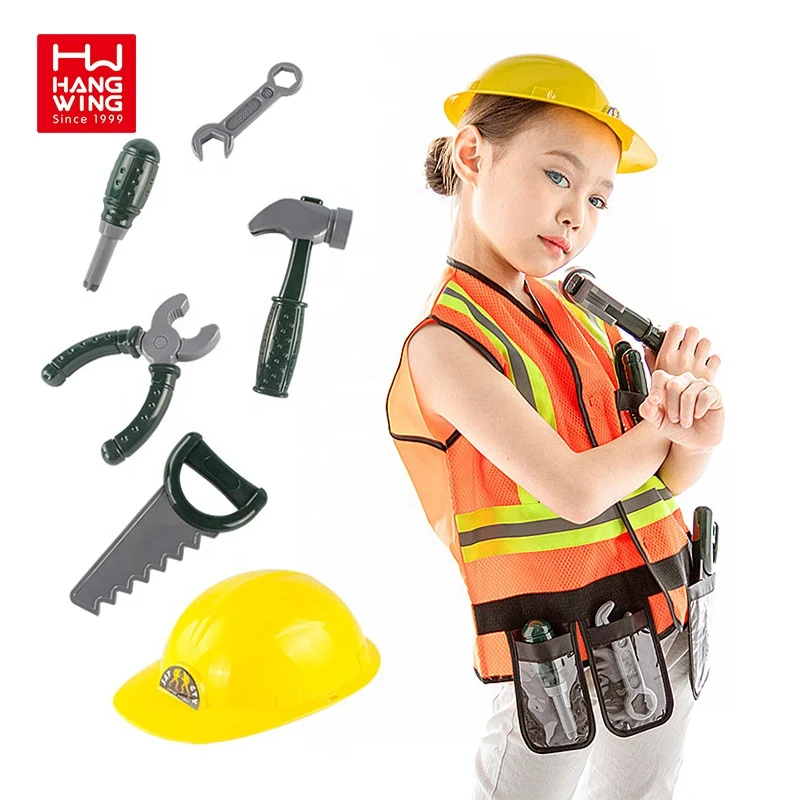 HW Factory direct sales kids toys furniture toy accessories Fire suit with hood clothing waterproof cosplay clothes