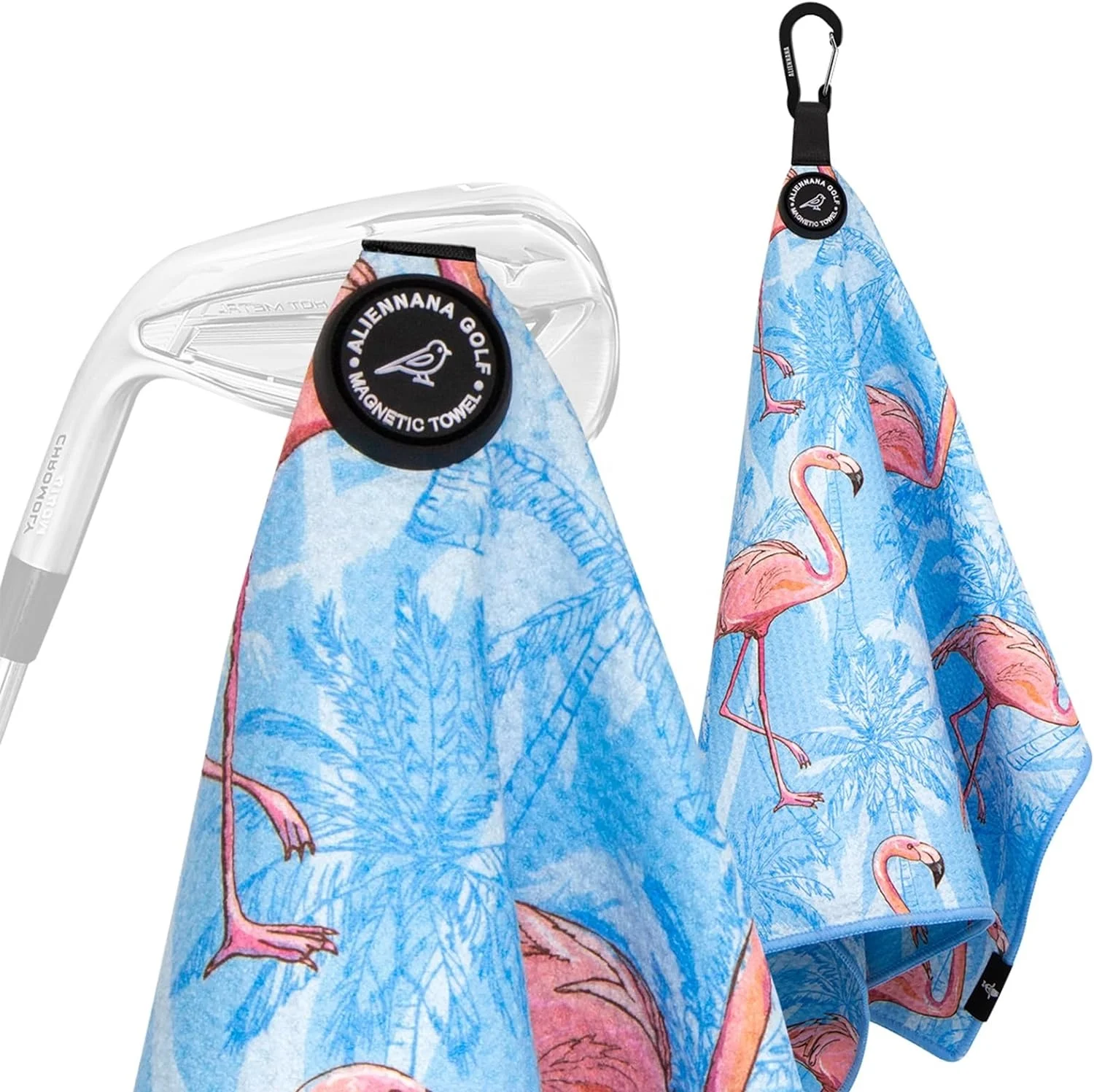 custom golf accessories magnetic towel golf microfiber waffle custom logo oem golf towel with magnet