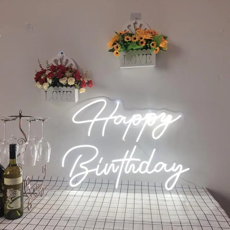 Happy Birthday Creative Alphabet Channel Letter Neon Sign