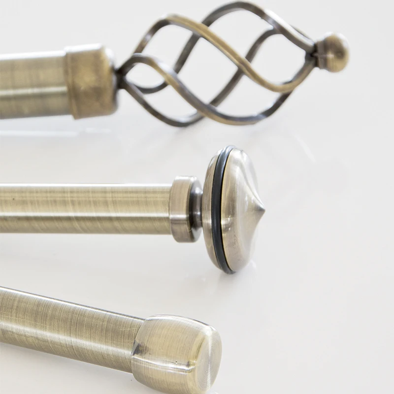 Decorative Aluminum Stainless Steel Curtain Accessory Rod  curtain pole  with Finial