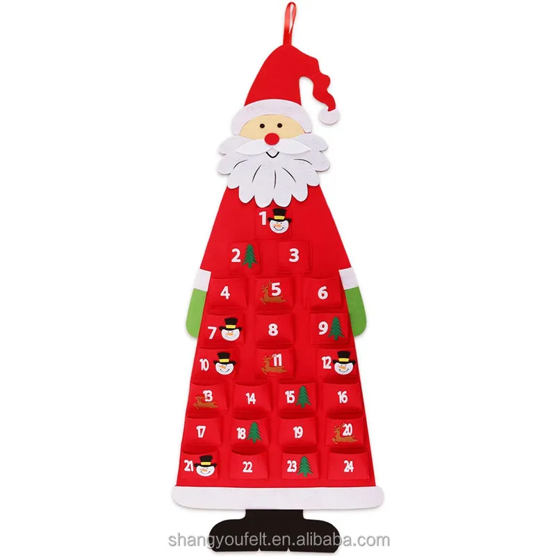 Wholesale 3D Christmas Decoration Xmas Decoration Ornaments DIY Christmas Tree Advent Calendar For Kids