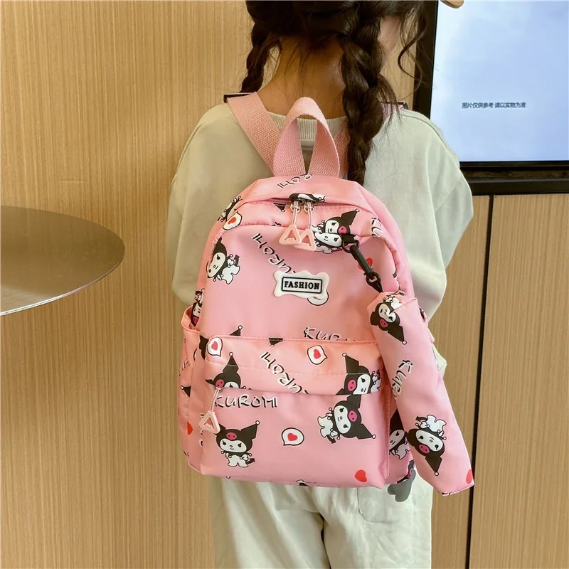 Wholesale Cartoon Kids' Backpacks Cool Kuromi School Bags with Pencil Case Waterproof Oxford Shoulders Bag Promotional Gifts