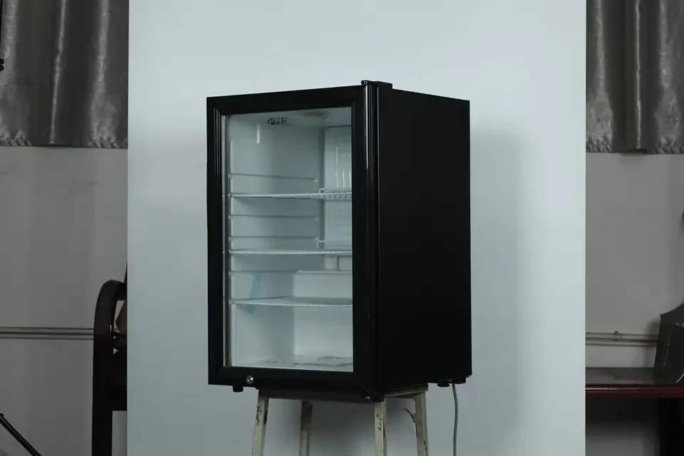 Counter 70L glass door display small refrigerator compact mini fridge for home shop drink cooling refrigerator